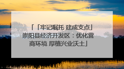 「牢记嘱托 建成支点」崇阳县经济开发区：优化营商环境 厚植兴业沃土