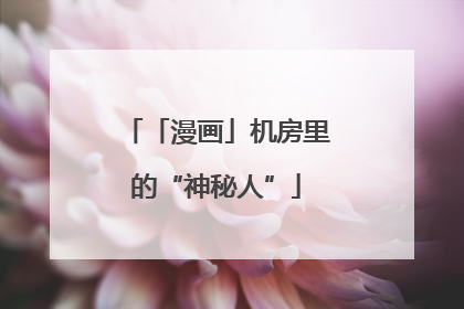 「漫画」机房里的“神秘人”