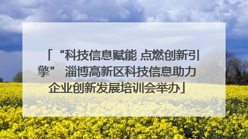 “科技信息赋能 点燃创新引擎” 淄博高新区科技信息助力企业创新发展培训会举办