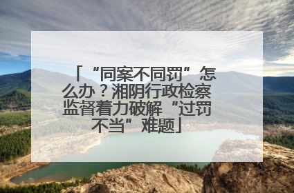 “同案不同罚”怎么办？湘阴行政检察监督着力破解“过罚不当”难题