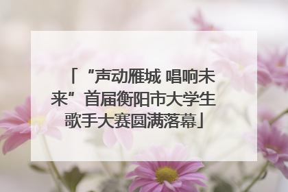 “声动雁城 唱响未来”首届衡阳市大学生歌手大赛圆满落幕