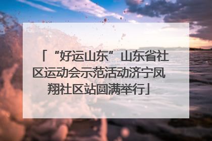 “好运山东”山东省社区运动会示范活动济宁凤翔社区站圆满举行