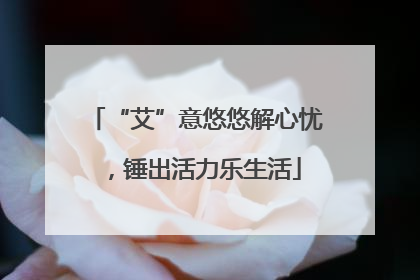 “艾”意悠悠解心忧，锤出活力乐生活
