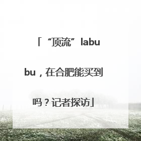 “顶流”labubu，在合肥能买到吗？记者探访