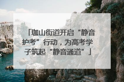 珈山街道开启“静音护考”行动，为高考学子筑起“静音通道”