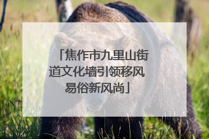 焦作市九里山街道文化墙引领移风易俗新风尚
