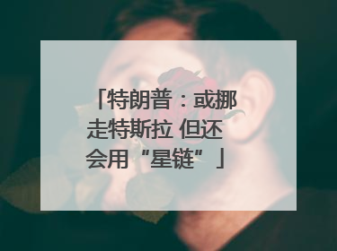 特朗普：或挪走特斯拉 但还会用“星链”