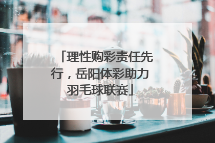 理性购彩责任先行，岳阳体彩助力羽毛球联赛