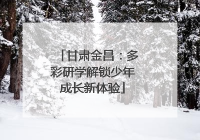 甘肃金昌：多彩研学解锁少年成长新体验