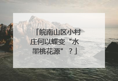 皖南山区小村庄何以蝶变“水墨桃花源”？