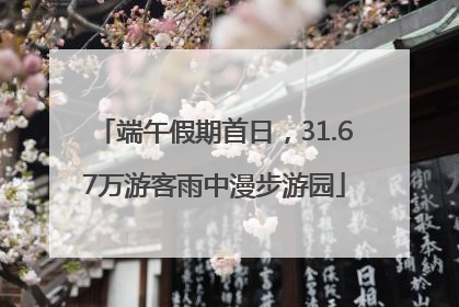 端午假期首日，31.67万游客雨中漫步游园