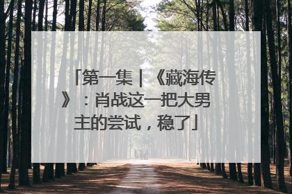 第一集｜《藏海传》：肖战这一把大男主的尝试，稳了
