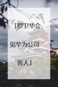 罗卫华会见华为公司客人