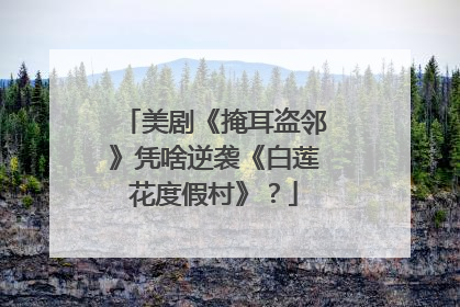 美剧《掩耳盗邻》凭啥逆袭《白莲花度假村》？