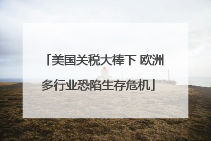 美国关税大棒下 欧洲多行业恐陷生存危机