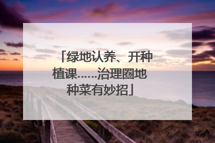 绿地认养、开种植课……治理圈地种菜有妙招