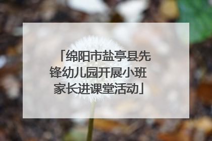 绵阳市盐亭县先锋幼儿园开展小班家长进课堂活动