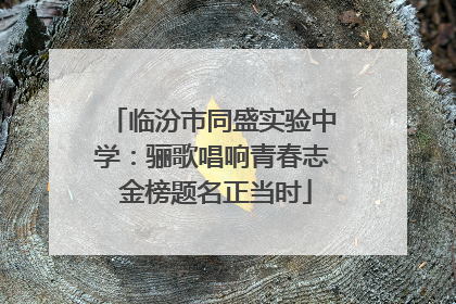 临汾市同盛实验中学：骊歌唱响青春志 金榜题名正当时