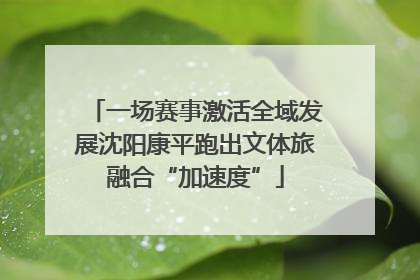 一场赛事激活全域发展沈阳康平跑出文体旅融合“加速度”