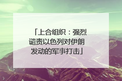 上合组织：强烈谴责以色列对伊朗发动的军事打击
