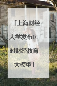 上海财经大学发布匡时财经教育大模型