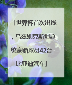 世界杯首次出线，乌兹别克斯坦总统豪赠球员42台比亚迪汽车