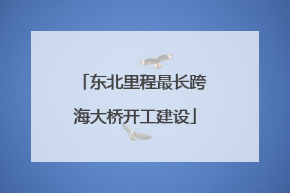 东北里程最长跨海大桥开工建设