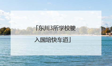 东川3所学校驶入国培快车道