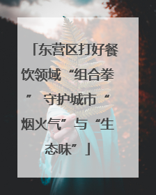 东营区打好餐饮领域“组合拳” 守护城市“烟火气”与“生态味”
