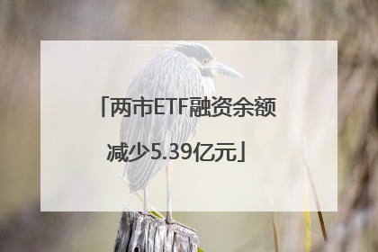 两市ETF融资余额减少5.39亿元