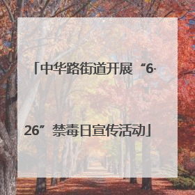 中华路街道开展“6·26”禁毒日宣传活动