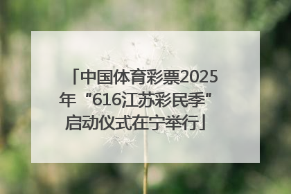 中国体育彩票2025年“616江苏彩民季”启动仪式在宁举行