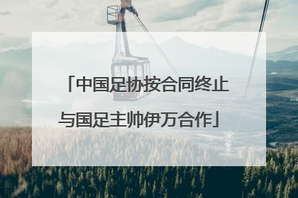 中国足协按合同终止与国足主帅伊万合作