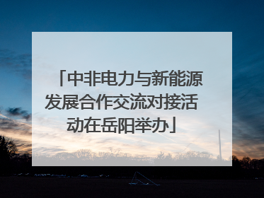 中非电力与新能源发展合作交流对接活动在岳阳举办
