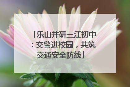 乐山井研三江初中：交警进校园，共筑交通安全防线