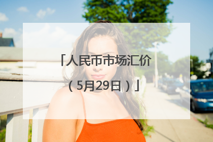 人民币市场汇价（5月29日）