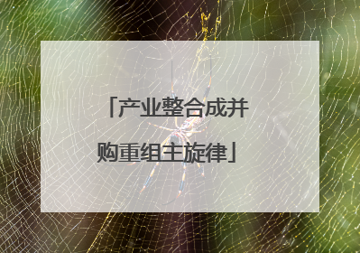 产业整合成并购重组主旋律