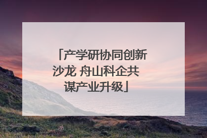 产学研协同创新沙龙 舟山科企共谋产业升级