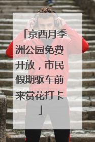 京西月季洲公园免费开放，市民假期驱车前来赏花打卡