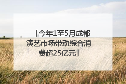 今年1至5月成都演艺市场带动综合消费超25亿元