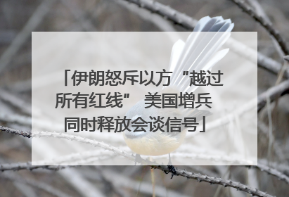 伊朗怒斥以方“越过所有红线” 美国增兵同时释放会谈信号
