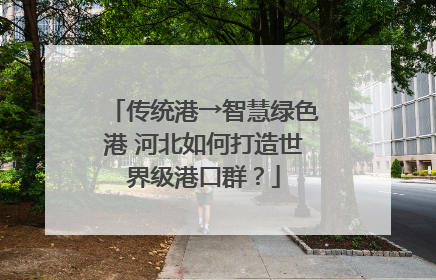传统港→智慧绿色港 河北如何打造世界级港口群？