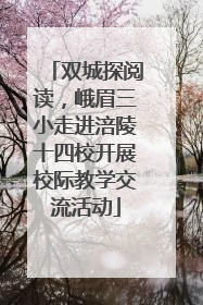 双城探阅读，峨眉三小走进涪陵十四校开展校际教学交流活动