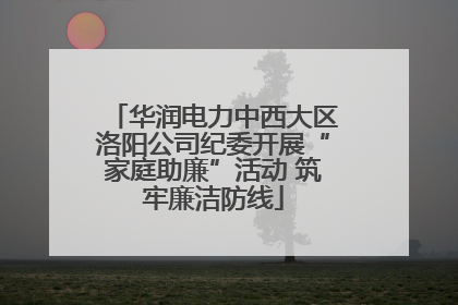 华润电力中西大区洛阳公司纪委开展“家庭助廉”活动 筑牢廉洁防线
