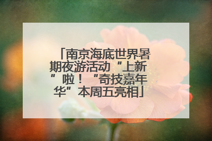 南京海底世界暑期夜游活动“上新”啦！“奇技嘉年华”本周五亮相