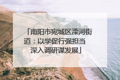 南阳市宛城区溧河街道：以学促行强担当 深入调研谋发展