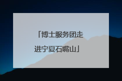 博士服务团走进宁夏石嘴山