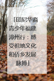 印尼华裔青少年福建漳州行：感受祖地文化和侨乡发展脉搏