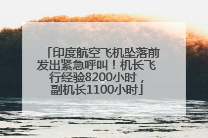 印度航空飞机坠落前发出紧急呼叫！机长飞行经验8200小时，副机长1100小时
