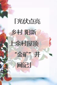 光伏点亮乡村 阳新上余村屋顶“金矿”并网记